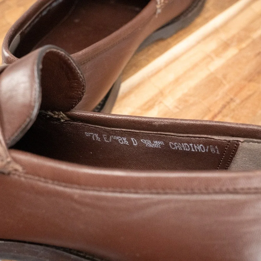 BALLY Candino Bit Loafer Casual Brown Leather Driver Shoes Mens Sz 8.5 D
